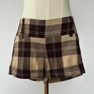 Plaid Micro Shorts Low Rise Charlotte Russe Y2K Large